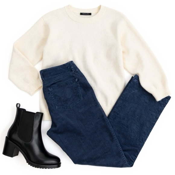 Garnet Hill Gray Straight Leg Corduroy Pants Womens Size 10P Effortless Chic - Picture 12 of 12